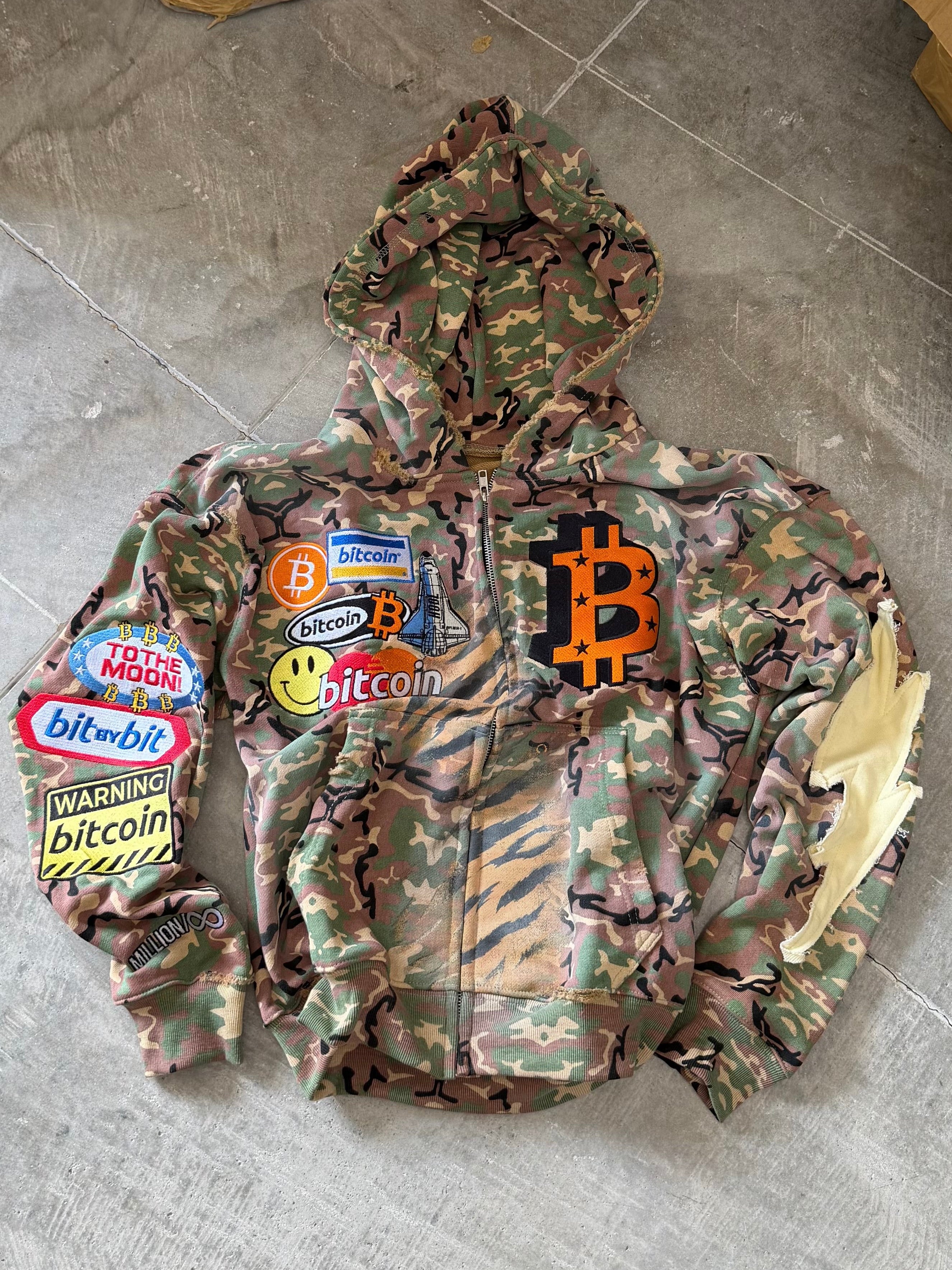 BITCOIN “CAMO” K1 ZIP UP