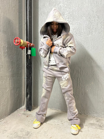 GREY FADED DEPT. FLARE SET