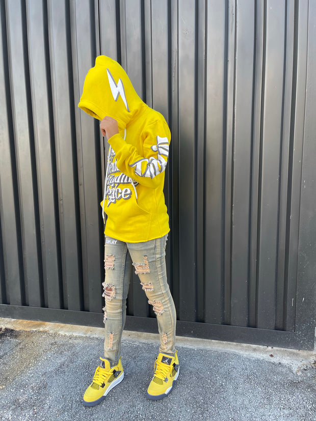 FRIENDS / PEACE PUFF HOODIE YELLOW
