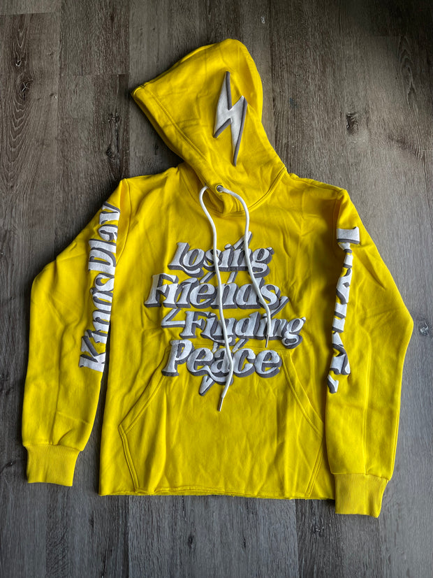 FRIENDS / PEACE PUFF HOODIE YELLOW